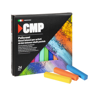 CMP INTENSE POLYCHROME CHALK PASTELS FOR ARTISTS 24 PIECES
